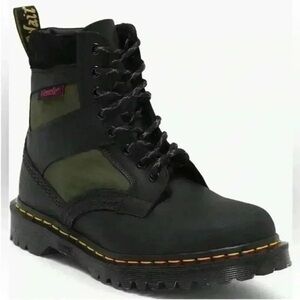 Dr. Martens 1460 Pascal Boot in Black/Olive Women’s Size 5 NIB